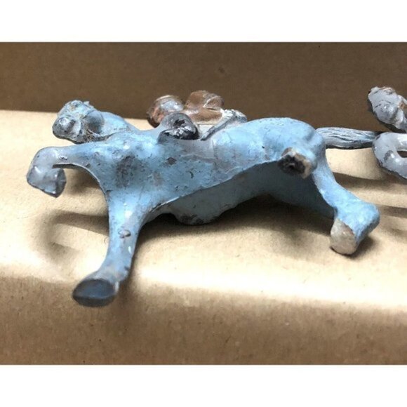 Vintage Cast Iron Figurine Calvary Officer on Horse Collectible - Picture 7 of 10